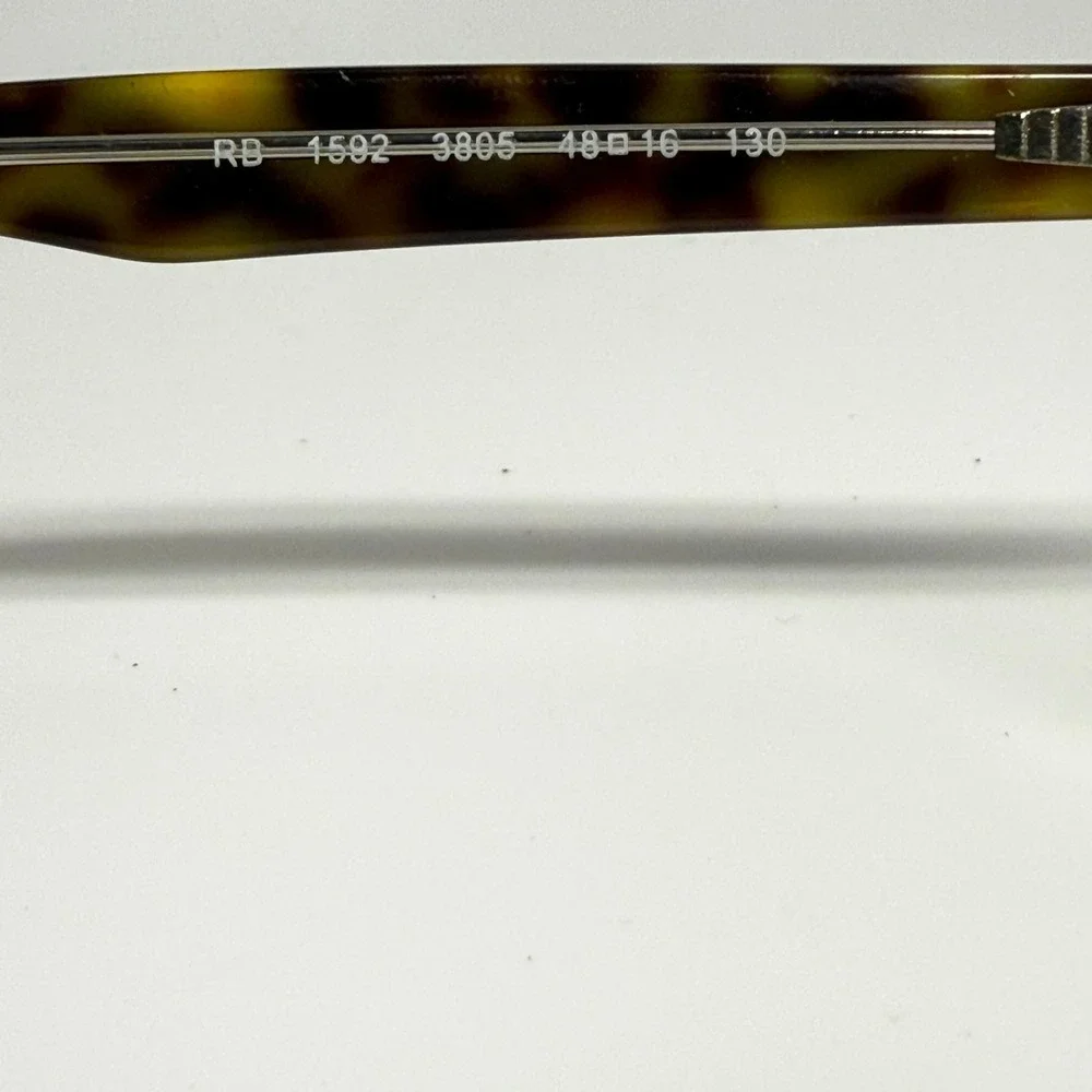 Ray-Ban RB1592 3805 Tortoise Shell Rectangular Eyeglass Frames 48-16-130